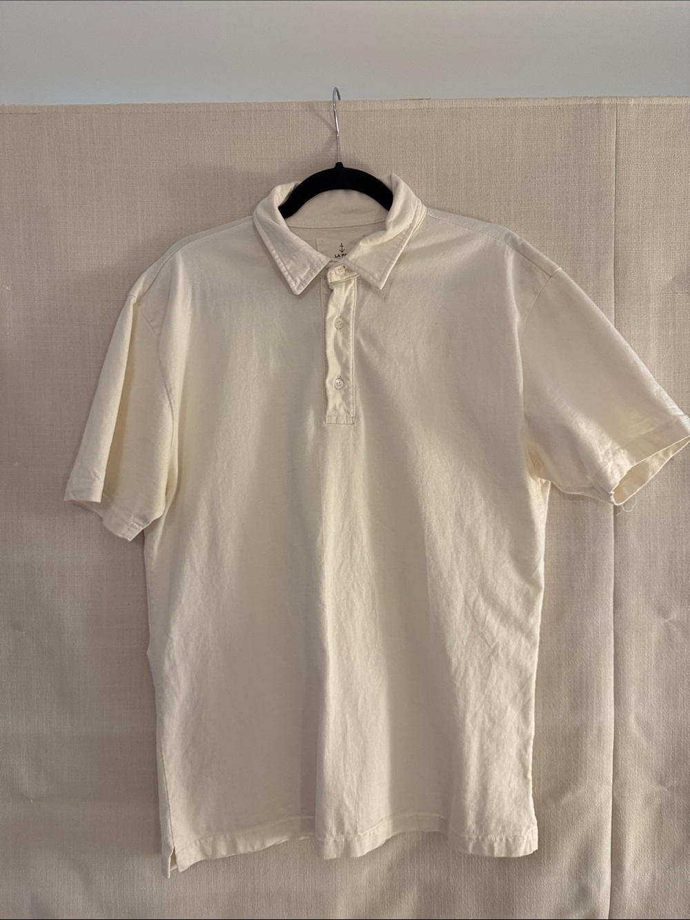 Men's Cream Short-Sleeve Polo Shirt